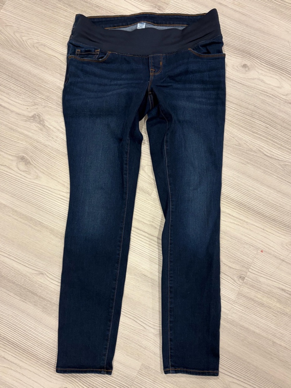 Old Navy Dark Blue Skinny Low Panel Maternity Jeans
